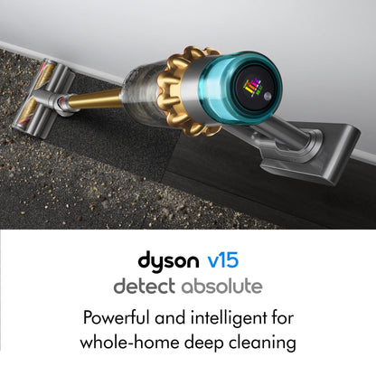 Restored Premium Dyson V15 Detect Absolute Vacuum | Iron/Gold (Refurbished)