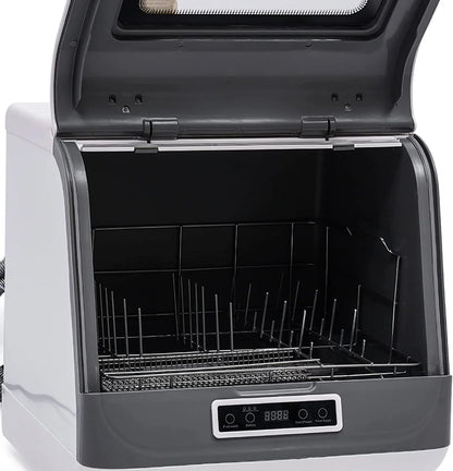 FETCOI Portable Countertop Dishwasher, Compact Mini Dishwasher with Air-Dry Function, 3 Washing Programs, for Small Apartment, RV