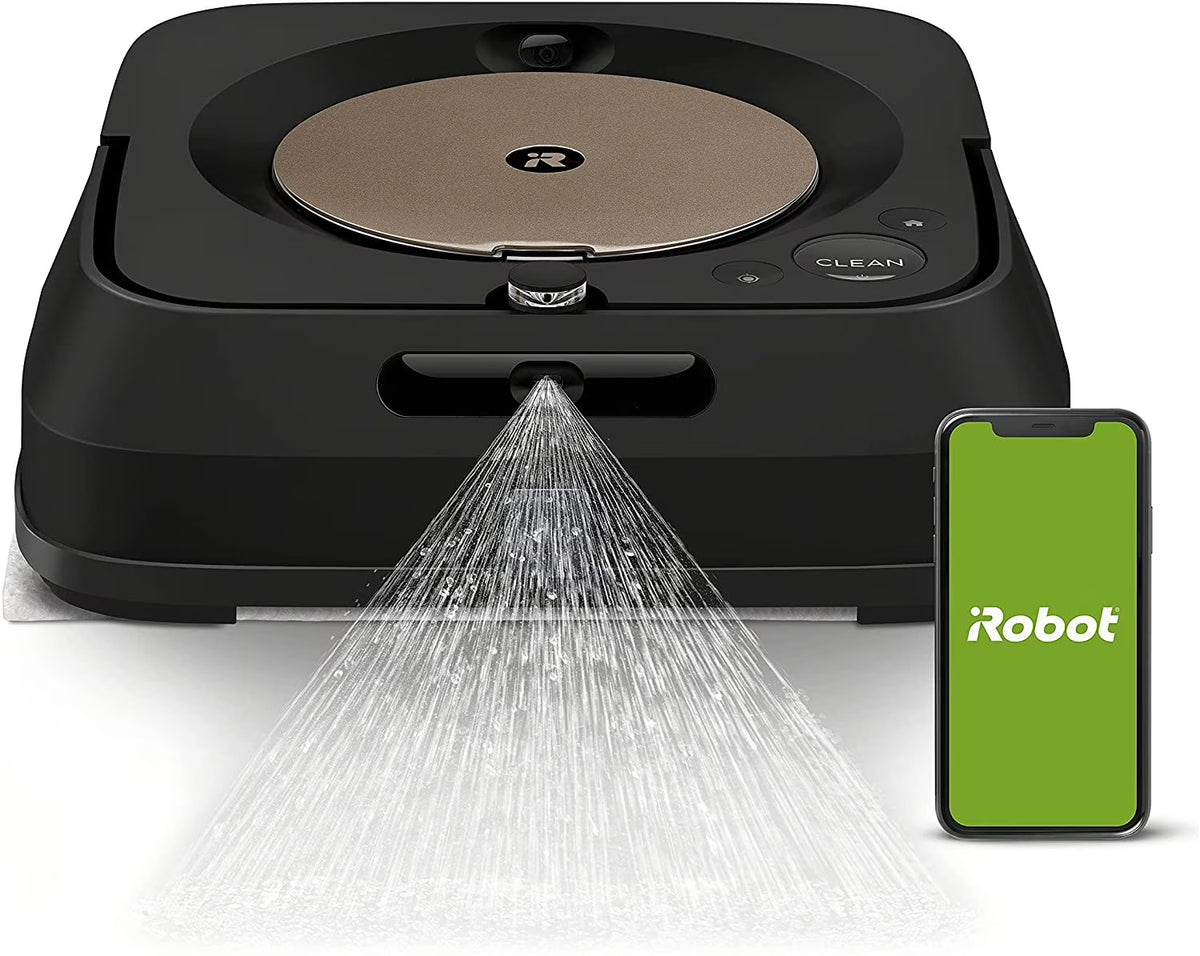 iRobot Braava Jet M6 6012 Ultimate Robot Mop- Wi-Fi Connected, Precision Jet Spray, Smart Mapping, Compatible with Alexa, Ideal for Multiple Rooms, Recharges and Resumes