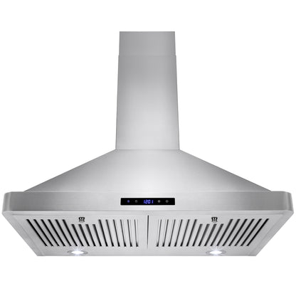 AKDY 30" European Stainless Steel Wall Mount Range Hood with Touch Control Panel