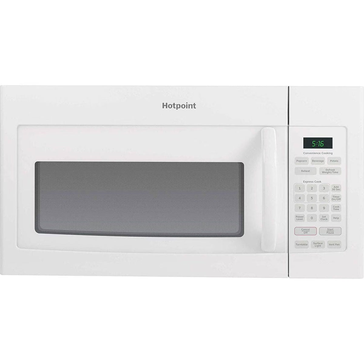 Hotpoint 1.6 Cu.Ft. Over-The-Range Microwave Oven, White, 950 W