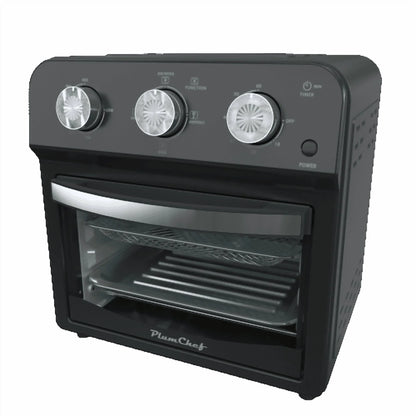 12.5 Quart Air Fryer Convection Toaster Oven, 1500W, 4 Cooking Modes, 7-in-1 Multifunction with Roast, Bake, Grill, Broil, Toast, Dehydrate, Defrost, Stainless Steel, Black
