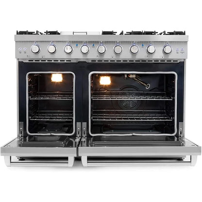 Cosmo 48" Double Oven Gas Range & Range Hood & Dishwasher Set - Liquid Propane
