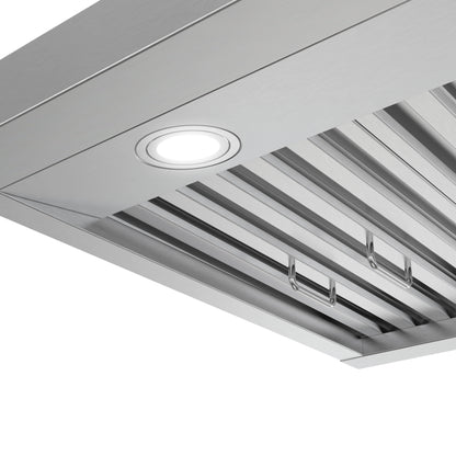 Streamline 30 in. Montecreto Ductless Undermount 406 CFM Range Hood in Brushed Stainless Steel with Baffle Filters, Touchpad Control, LED Lights