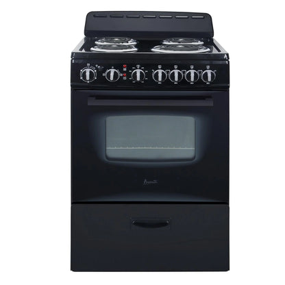 Avanti 24 Inch 2.6 cu ft Double Oven Electric Range in Black
