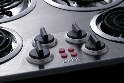 24" Wide 240V 4-Burner Coil Cooktop