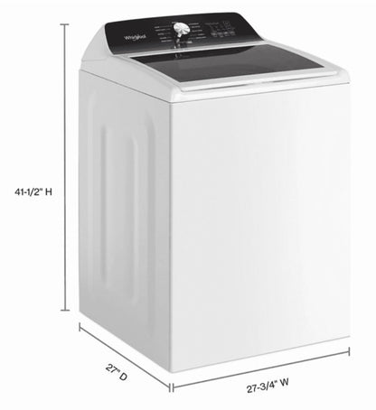 Whirlpool WTW5025SW 4.5 Cu. Ft. Top Load Washer, Built-In Faucet, Agitator