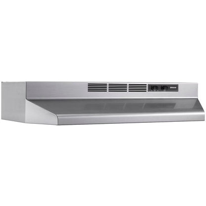 Broan 24 Inch Stainless Steel ADA Capable Non Ducted Under Cabinet Range Hood