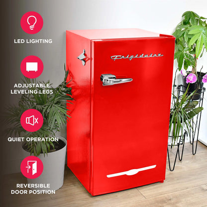 Frigidaire EFR376-C-PINK 3.2-Cu.-Ft. 65-Watt Retro Bar Fridge with Side Bottle Opener (Pink)