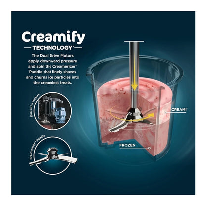 Restored Ninja NC301 WH CREAMi, Ice Cream, Gelato, Milkshake, Sorbet, and Smoothie Bowl Maker, 7 One-Touch Programs, Silver (Refurbished)