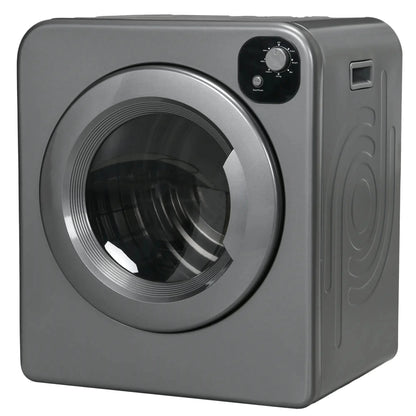 Resenkos Compact Laundry Dryer 1300W Portable Clothes Dryer with 3.2 cu.ft Stainless Steel Drum, Front Load Electric Dryer, Gray