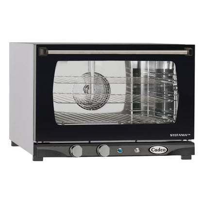 Cadco XAF-113 Heavy-Duty Countertop Convection Oven with Manual Controls and Humidity, Stainless Steel, NSF, 120v, For Commercial Use, 120 lbs.
