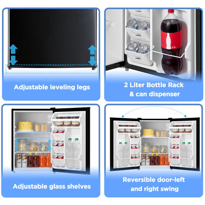 Mainstays 2.7 Cu. ft. Single Door Mini Refrigerator, Black