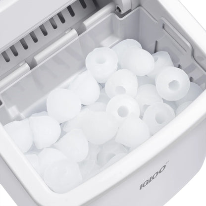 Igloo Handled Automatic Ice Machine Self Cleaning Countertop Ice Maker with Scoop, Aqua