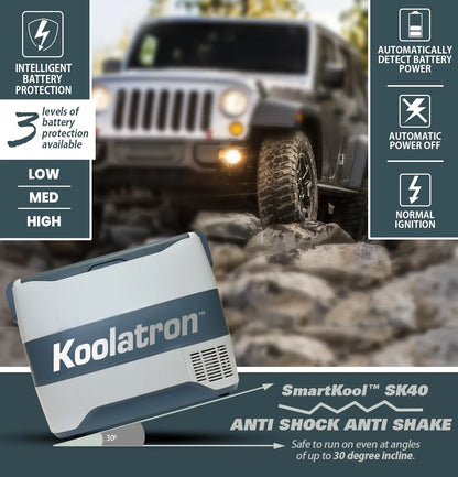 Koolatron 12V Portable Freezer/Refrigerator w/ Bluetooth 42 qt (40L)