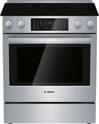 Bosch 30a?? 4.6 cu ft Slide-In Double Oven Electric Range in Stainless Steel