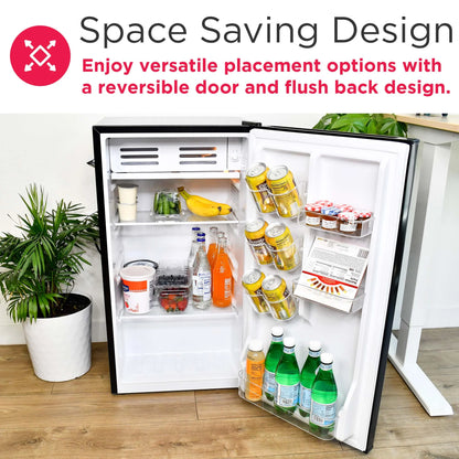 Frigidaire EFR376-C-PINK 3.2-Cu.-Ft. 65-Watt Retro Bar Fridge with Side Bottle Opener (Pink)