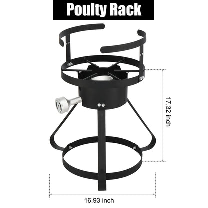 Zimtown 30QT Fish Fryer Turkey Fryer Outdoor Fryer 4 Piece Set Propane Boil Fryer Outdoor Cooking 54000BTU
