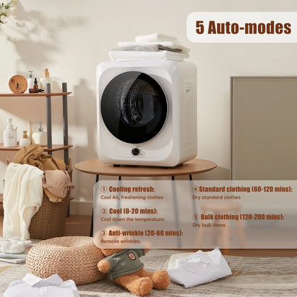 Auertech 850W, 1.6 Cu.ft. Portable Cloth Dryer Electric Compact Laundry Dryer, Stainless Steel Tub