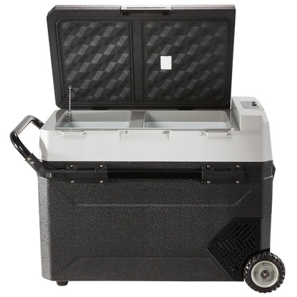 VEVOR Car Refrigerator 48Qt, Dual Zone Car Fridge Freezer12/24V DC & 110-240V AC Electric Compressor Cooler for Truck Vehicle RV