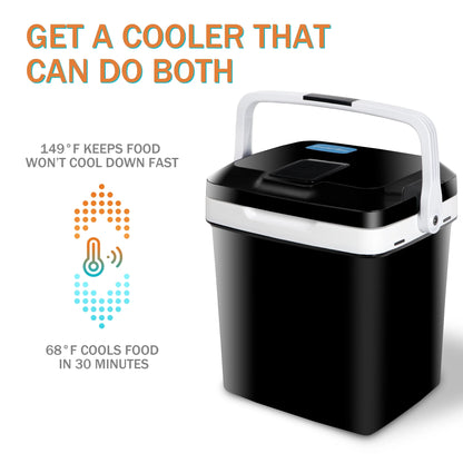 Segawe 28Qt Mini Thermoelectric Cooler/Warmer Portable Electric Car Fridge Travel Road Trips Camping Top Door