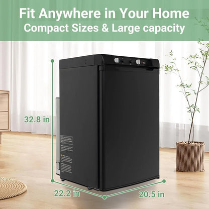 Smad 3 Way Fridge Gas/12V/110V 3.5 Cu.ft Propane Camping Refrigerator Fridge