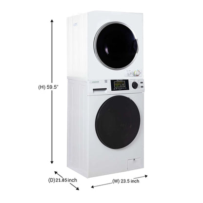 Equator 110V 1.6 cf Washer w/ Pet Cycle & 110V 3.5cf Compact Short Dryer