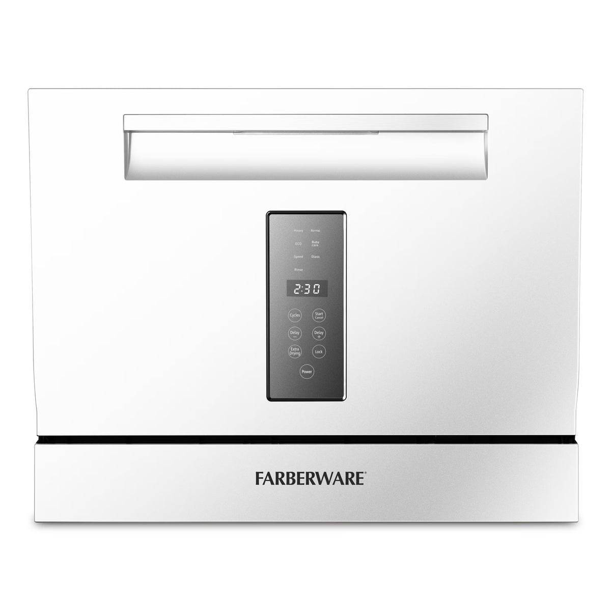 Farberware Professional 6-Piece Countertop Dishwasher, White