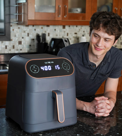 Ultrean Air Fryer, 9 Quart 6-in-1 Electric Hot XL Airfryer Oven Oilless Cooker, Large Family Size LCD Touch Control Panel and Nonstick Basket, ETL Certified, 1750W