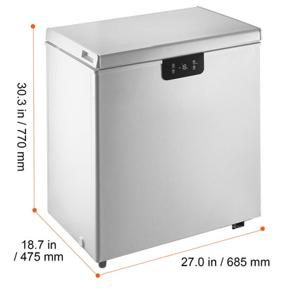 KFFKFF  3.88 Cu.ft / 110L Small Top-Open Chest Freezer with Adjustable  ?Temperature Control 2 Removable Storage Baskets, Freestanding