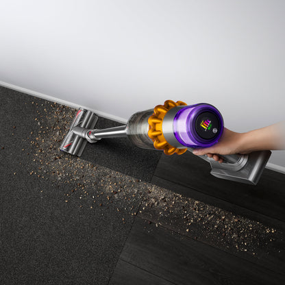 Restored Premium Dyson V15 Detect Total Clean Extra Cordless Vacuum | Yellow/Nickel (Refurbished)