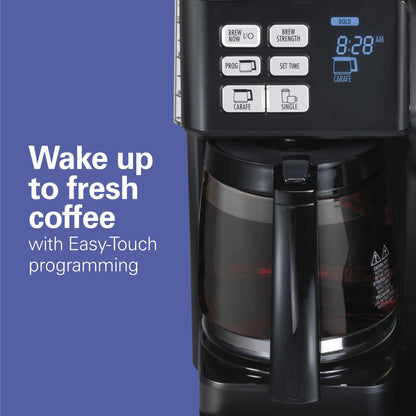 Hamilton Beach FlexBrew Coffee Maker, K Cup Pod Compatible Single Serve Coffee Maker & 12-Cup Coffee Pot, Black