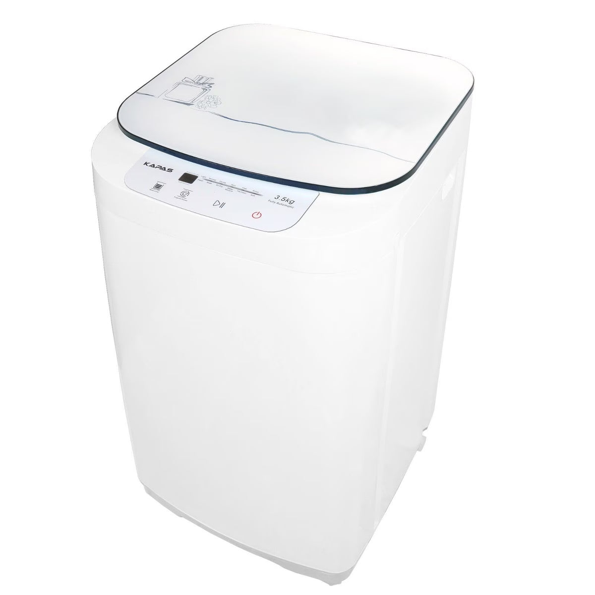 Compact Washing Machine, KAPAS Fully Automatic 2-in-1 Washer & Spin Dry Machine with 8 lbs Capacity Top Load Tub Washer