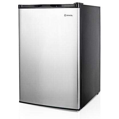 STAKOL 3 cu.ft. Compact Upright Freezer w/Single Stainless Steel Door Removable Shelves