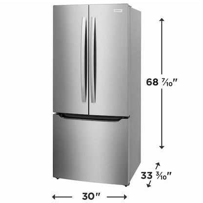 Frigidaire Gallery 20 Cu. Ft. Standard-Depth French Door Refrigerator, Stainless Steel
