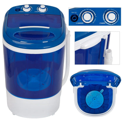 Veado Portable Mini Laundry Washer | 9lbs Capacity Compact Washing Machine | Ideal for Dorm Rooms, Apartments & RVs | Space-Saving Semi-Automatic Laundry Solution