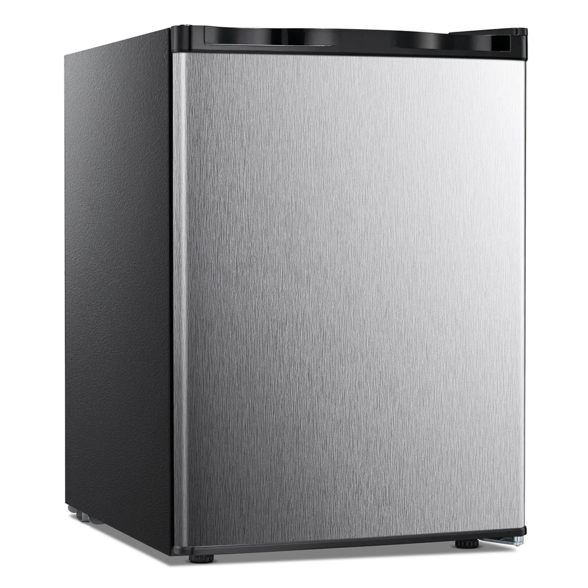 KNDKO 2.6Cu.ft Upright Freezer, Mini Freezer with Reversible Single Door, Removable Shelves, Adjustable Thermostat for Home/Kitchen/Office, Silver